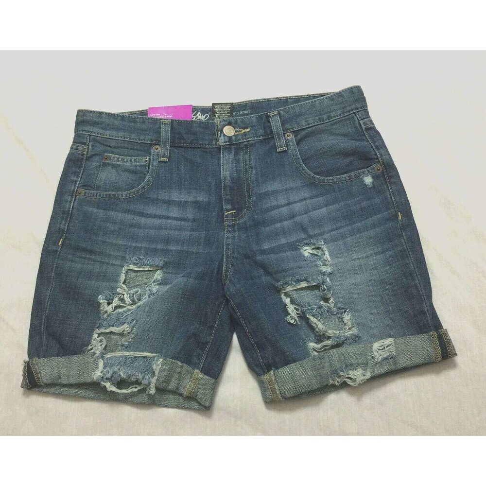 NWT MOSSIMO BOYFRIEND WOMENS JEANS DISTRESSED SHORTS SIZE 2